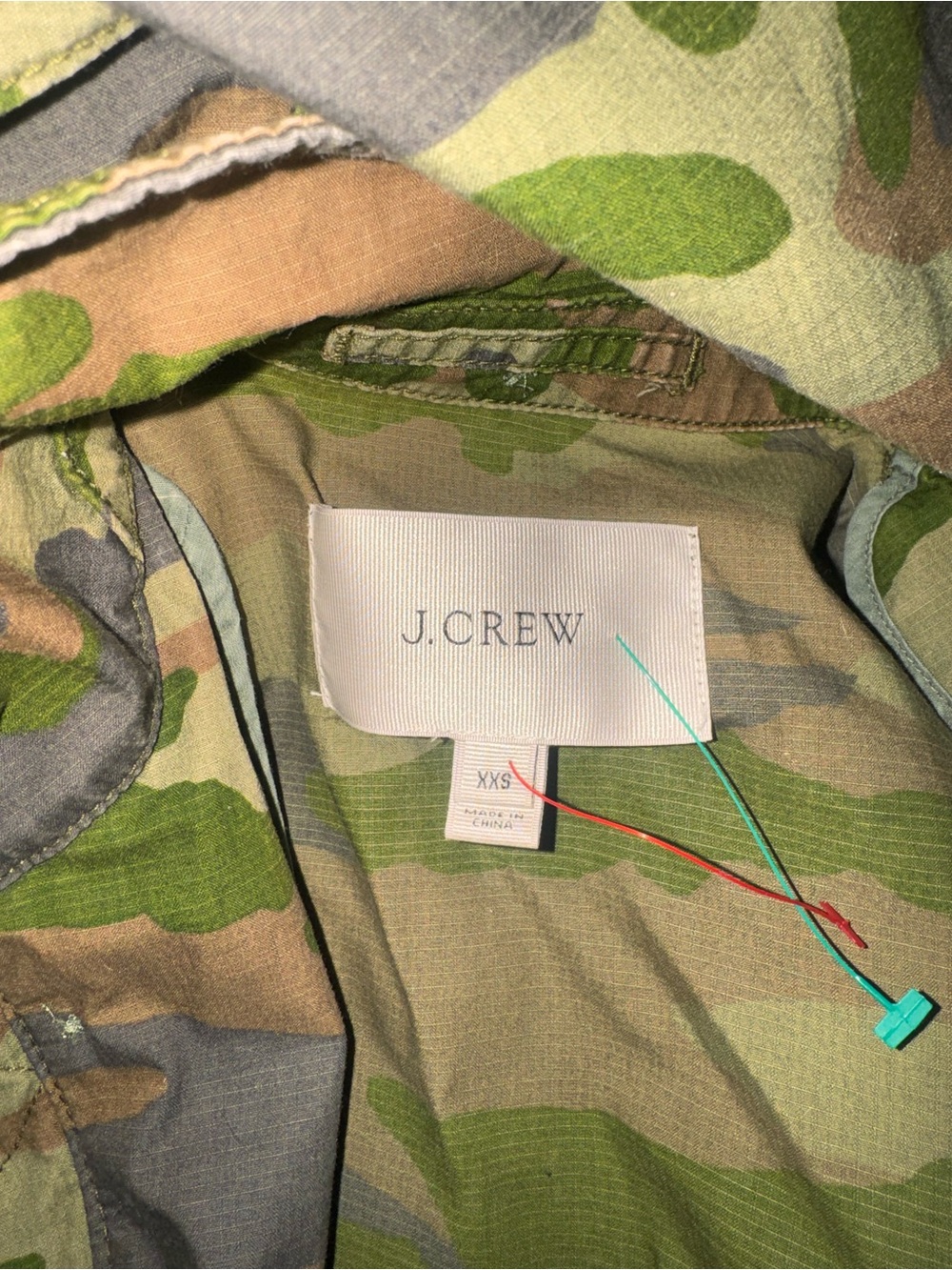 Kids J. Crew Camouflage Shirt Jacket in Green and Tan
